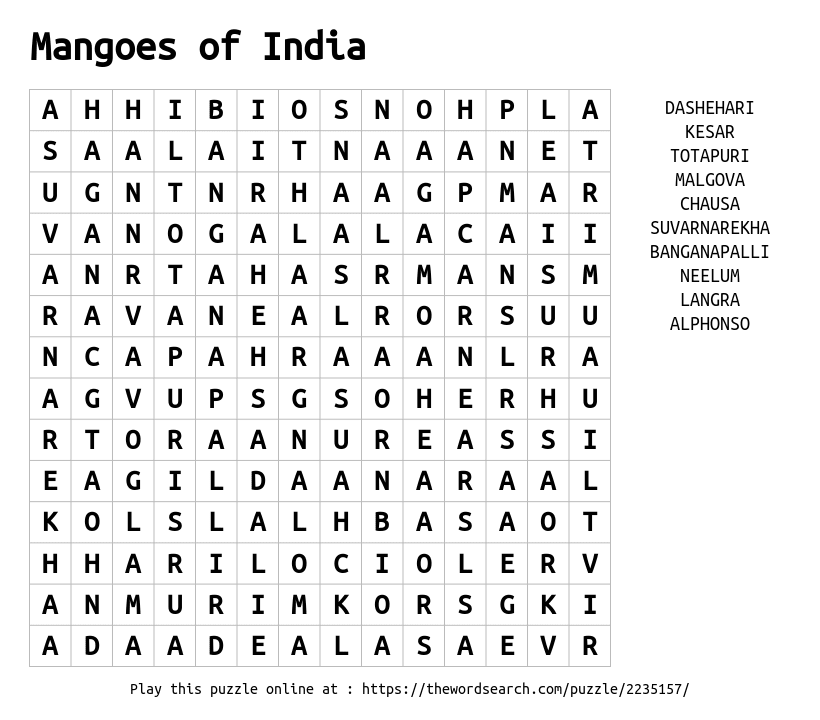 Puzzle: Find the Mangoes